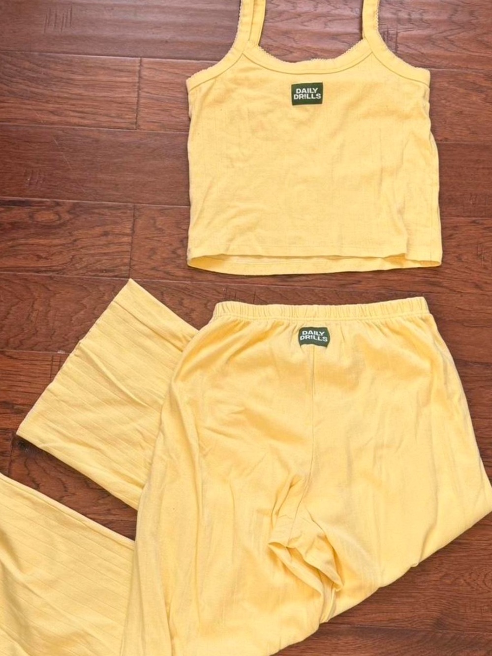 Daily Drills Yellow Tank Top and Pants Set
